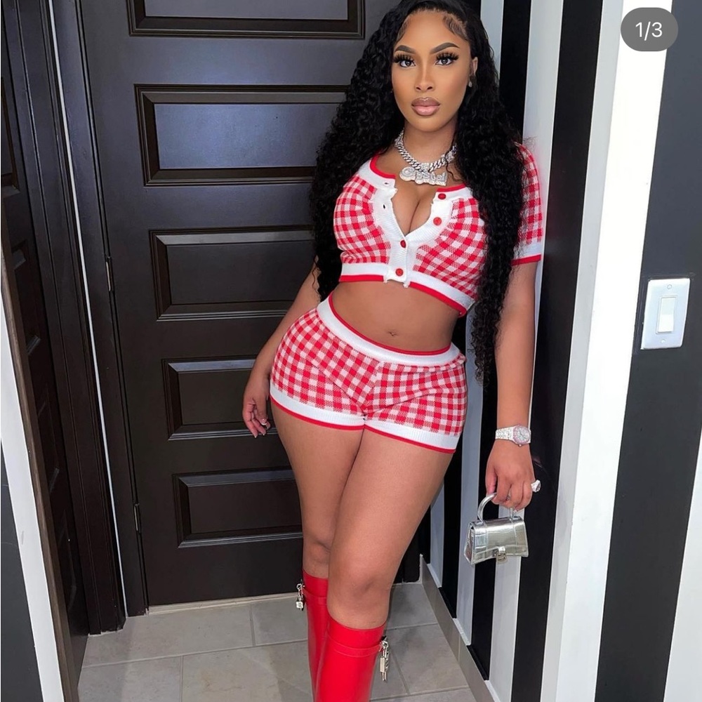 Checkered short set